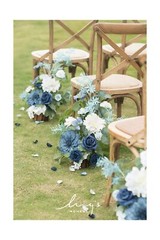 Ling’s Moment 17.5″ Tall Standing Artificial Flowers Arrangements 4 pcs Weddi…