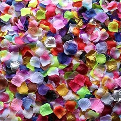 Multicolor Artificial Silk Rose Petals – 2000 PCS Fake Flower Decoration for Wed