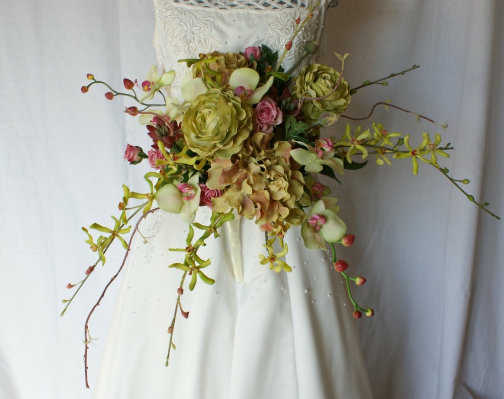 Orchid Garden Faux Wedding Bouquet