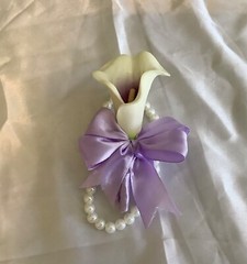 Real touch calla lily wrist corsage…custom made