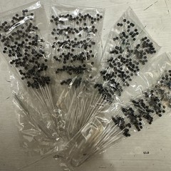 48pcs Beaded Stick Bride Wedding BLACK Pearl Bouquet Party Decoration Decor