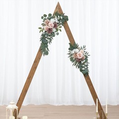 2Pcs Wedding Arch Flowers Backdrop Decor Corner Row Handmade Craft Artificial