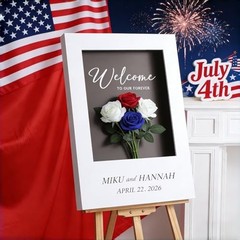 Artificial Roses Flowers, 12 Pcs Red White Blue 12-PCS Red, White, Blue