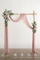 Pink Blue Artificial Wedding Arch Flowers Kit Pack of 4 2pcs Hanging Flower