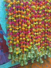 Indian Wholesale Garlands handmade Flower Garlands party Decoration Vine Pom Pom
