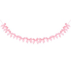 1 String of 13 PCS Peach Pink Bow Garland Banner Decoration Party Bow
