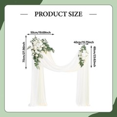 Wedding Arch Flowers with Drapes Greenery for Valentines Day Holiday