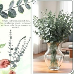 100 Pcs Faux Greenery Artificial Eucalyptus Leaves Decor – Eucalyptus Stems