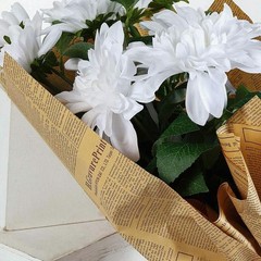 2 White 3″ tall Silk DAHLIA FLOWERS STEMS Wedding Party Flowers Bouquets SALE
