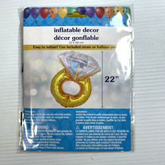 LOT 2 Diamond Ring Foil 22″ INFLATABLE Wedding/Engagemen/Anniversary Party Decor