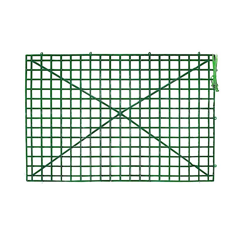 10 Dark Green 24″ x 16″ Plastic Mesh Grid Frames DIY Flower Wall Panels Party