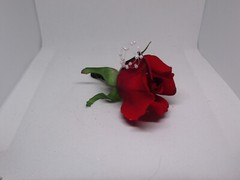 WRIST CORSAGE & BOUTONNIERE w/BRACELET, CHARMS custom order prom wedding birthdy