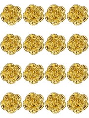 16 Pcs Gold Tone Lapel Pins Brooch for Men Suit,metal Rose Flower Brooch Pins…