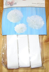 His & Hers 2-16″ 1-12″ Tissue Pom Poms Bridal Accessories White NIP