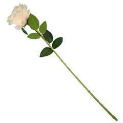 Long Stem Rose Flower Fake Wedding Centerpieces Bridal Bouquet Arrangement IVORY