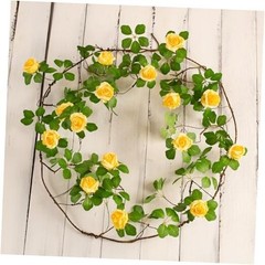 Pcs x 6 Ft Bendable Artificial Rose Vine Flower Garland, Floral Vines 2 Yellow
