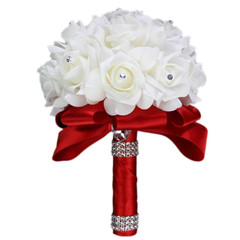 Wedding Fake Flowers Bridal Bouquets Bridesmaid Rose Centerpiece Bride Hydrangea