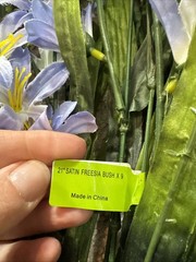 Floral Freesia Bush 21 Inch Satin Flowers Spring/Summer Florals LOT OF 6 NEW