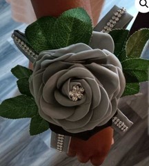 Custom Made Prom corsage with bracelet type option available to you