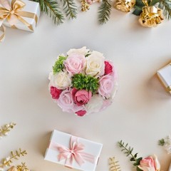 Elegant Flower Bouquet Bridal Holding Wedding Bride Hand Artificial Flowers