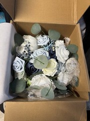 Ling’s Moment Dusty Blue Bridal Bouquet for Bride, Blue Wedding Bouquets for …