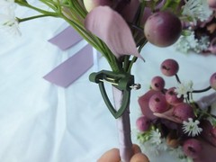 Wedding Bouquets 4pc package Bridal Bouquet SILK flowers Purple Orchid Hand Made