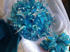 BRIDAL BOUQUET/ Ramo De Novia O De Quinceañera. TURKESA