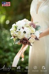 Ling’S Moment Dusty Rose Bridal Bouquet for Bride, Blush Pink Wedding Bouquets f