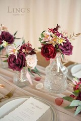 Ling’s Moment Wedding Flowers Mini Bridesmaid Bouquets Set of 6 Pre-Made Smal…
