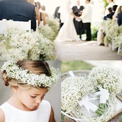 Babys Breath Artificial Flowers, Baby Breath Flowers Artificial 30 Pcs White
