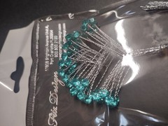 Fitz Design Diamond Rhinestones Quintet, Aquamarine, 12 Rhinestone Sprays