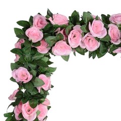 5Pcs(41FT) Flower Garland Artificial Rose Vine Garland Artificial Flowers Pink