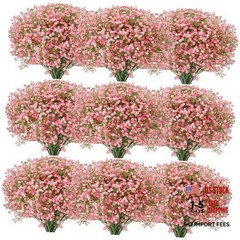 Pcs Baby Breath Artificial Flowers Bulk Artificial Baby Breath 50 Pink