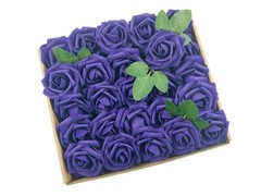 US 25/50pcs Royal Blue Foam Roses Decoration DIY for Wedding Party Baby Shower