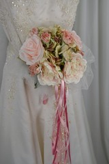 Pink Garden Ballerina Faux Silk Wedding Bouquet
