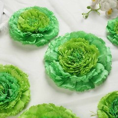6 pack 7″ 9″ 11″ Mint and Tea Green Tissue Paper Carnation Flowers Sale Backdrop