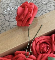 Red And White 3” Foam Roses