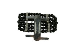 1 FAUX PEARLS Wrist Band Corsage Flower Holder Weddings, Prom – Choose color