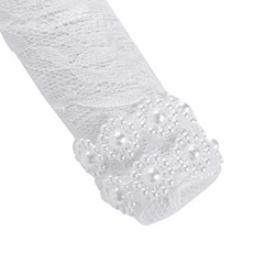 Elegant Wedding Bouquet Holder – 3×7 in Foam with White Lace & Rhinestones for B