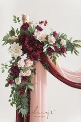 Pink Blue Artificial Wedding Arch Flowers Kit Pack of 4 2pcs Hanging Flower