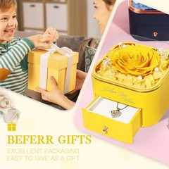 Beferr Birthday Gifts for Women Preserved Real 4.3 x x 3.7 inches, Yellow