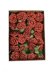 24 TERRACOTTA 5″ FOAM ROSE Flowers Stems Party Wedding Events Decorations