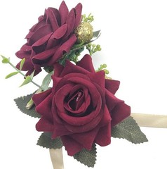 Wedding Prom Corsage and Boutonniere Set, Rose Wrist Corsage Ribbon Bracelet,…
