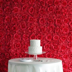 8 Red Roses and Hydrangea Flowers Mat Wall Backdrop Panels Wedding Decorations