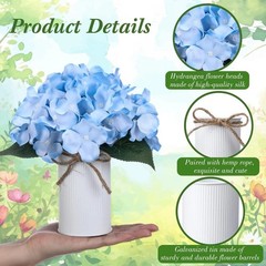 Blue 6 Sets Wedding Flower Table Centerpieces Artificial Hydrangeas