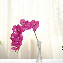 2 FUCHSIA 40″ tall Faux Silk Orchid Flowers Sprays Stems Wedding Decorations
