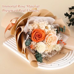 Jtoder Forever Flowers for Delivery, Preserved Flower Bouquets, Long B-Pink