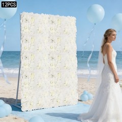 12pcs Artificial Flower Wall Panels, Flower Wall Decoration For Wedding Birthday