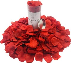 1,000 Scented Dark Red Silk Rose Petals – Ready for Weddings & Romantic Nights