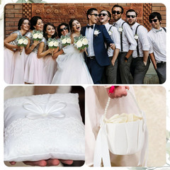 Ivory Rose Wedding Flower Set: Bouquets, Boutonnieres & Petals for Ceremony